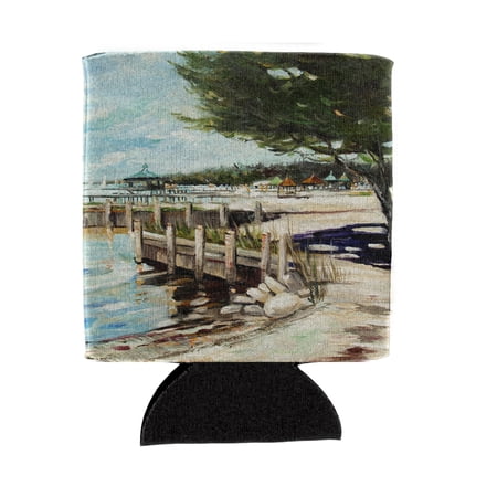 Carolines Treasures JMK1273CC At the Pier Sailboats Can or Bottle Hugger Can Hugger multicolor