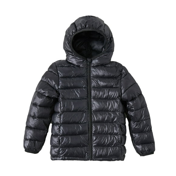 PatPat Kid Boys Girls Puffer Jacket Lightweight Zipper Winter Coat Size 4-13