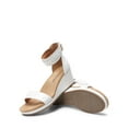 thumbnail image 6 of BURUDANI Women's Open Toe Buckle Ankle Strap Platform Wedge Sandals, 6 of 10