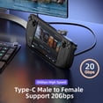thumbnail image 4 of Xiwai USB3.0 Type C Male to Female & OTG Power Data Adapter Opposite U Shape Back Angled Compatible with Steam Deck, 4 of 7