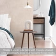 thumbnail image 3 of Bond Solid Mango Wood Triangle End Table 18 x 20 Inch Walnut, 3 of 7