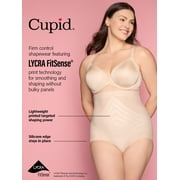 Cupid Women’s LYCRA FitSense®print technology, Firm Control Shapewear, High-Waist Shaping Brief, Sizes M-2XL