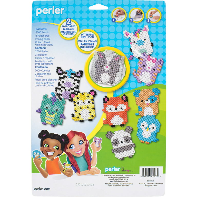  Perler Puffy Animals Fuse Bead Craft Kit for Kids, Multicolor  2004 Piece, Small : Arts, Crafts & Sewing