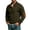 Green, variant on Mens Corduroy Henley Pullover Long Sleeve Shirt Ribbed Knit Mock Neck Button Placket Casual Regular Fit Top Army Green L