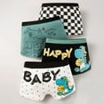 thumbnail image 2 of Bovxnpu Boys Girls Underwear Toddler Panties, 4PC Boys Cotton Boxers Briefs, Boy Shorts And Underwear Four Cornered Pants 3 Years, 2 of 3