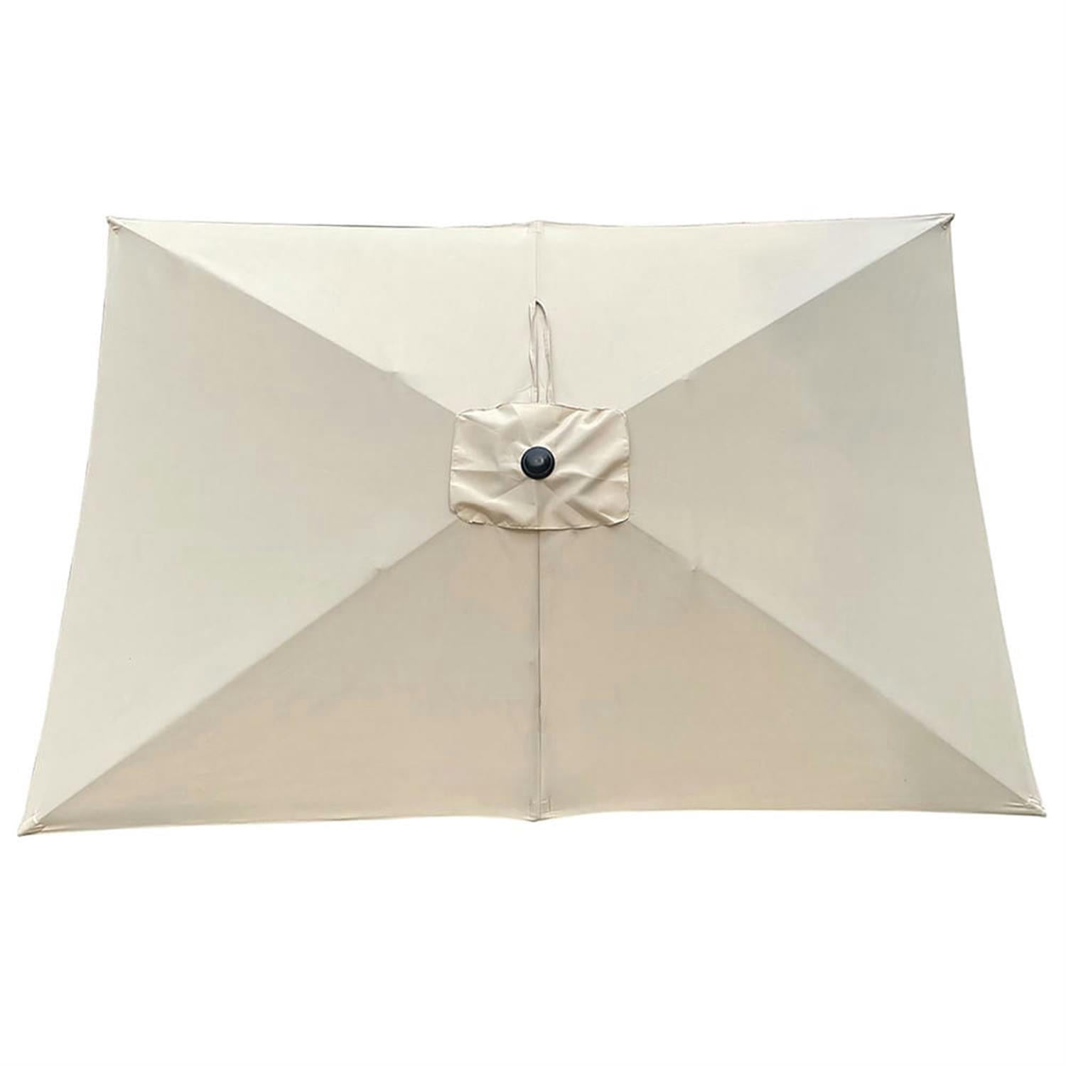 Demi Bonn 6 x 9ft Patio Umbrella Outdoor Waterproof Umbrella with Crank and Push Button Tilt without flap for Garden Backyard Pool Market, Beige