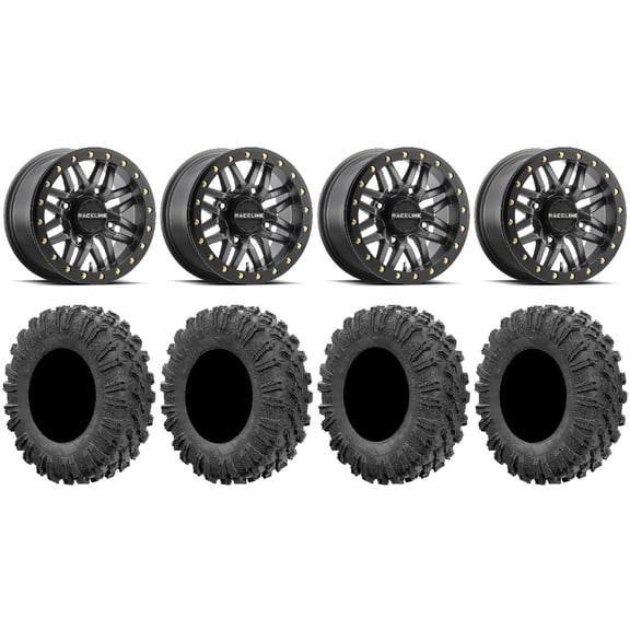 Raceline Ryno Bdlk 14" Gm Wheels 30" MotoRavage Tires Sportsman RZR Ranger