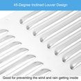 thumbnail image 3 of Unique Bargains 12 x 4 Inch Aluminum Vent Cover, Screen Air Grille Ventilation Cover HVAC Louvered Grill, Silver Tone, 3 of 6
