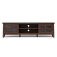 thumbnail image 2 of Artisan Solid Wood Contemporary 72 inch Wide Low TV Stand with Two 26 inch Wide 5 Shelf Bookcases in Russet Brown (Set of 3), 2 of 10