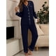 thumbnail image 2 of Conjunto de pijama ZMJ, camisa de manga larga y pantalones de lactancia azul marino M, 2 of 9