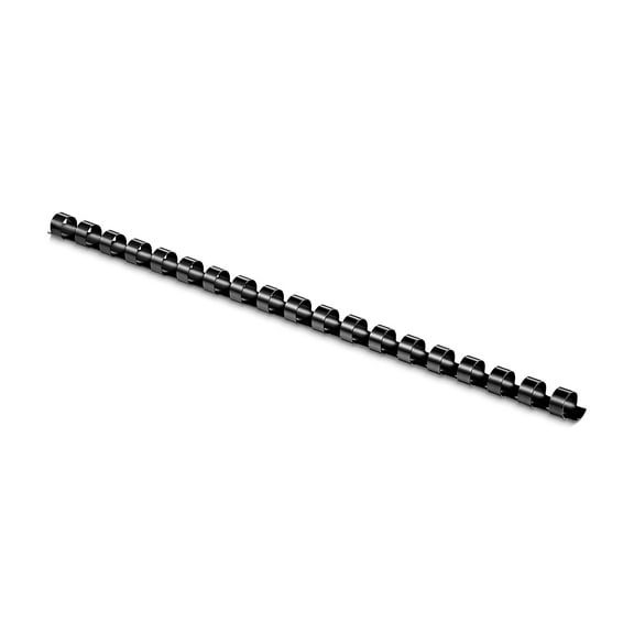 Staples Black Plastic Comb Binding Spines 3/8" Diameter 55 Sh. 100/PK 17461