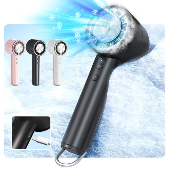 Handheld Fan with Ice Cooling Semiconductor Technology Rechargeable Portable Mini Fan 360 Degree Airflow for Car Travel Office by PALIFEUR