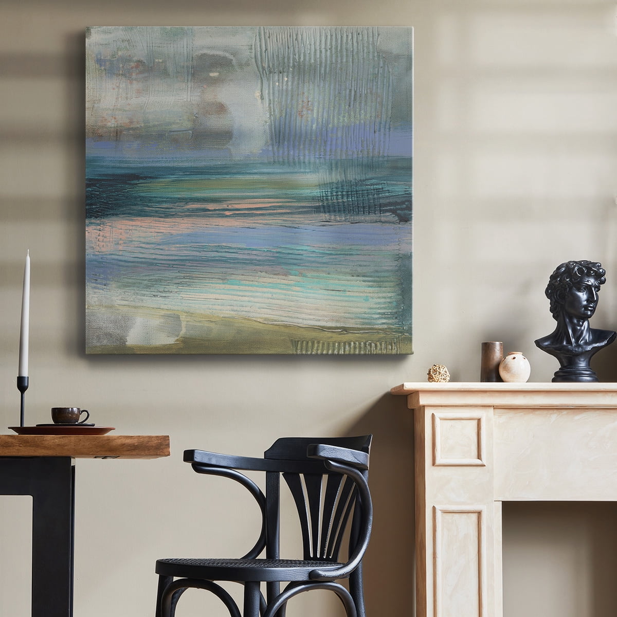 Wexford Home Textured Coastline I-Premium Gallery Wrapped Canvas, 32" x 32" - Ready to Hang