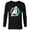 Black, variant on Marvel Avengers: Endgame Logo Silver Speed - Long Sleeve T-Shirt for Men - Customized-White