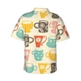 thumbnail image 3 of Fotbe Vintage Cup Hawaiian Shirt For Men Unisex Summer Beach Casual Short Sleeve Cotton Linen Button Down Shirts-X-Large, 3 of 9