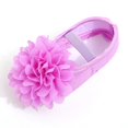 thumbnail image 2 of Infant Baby Girls Soft Sole Flower Princess Wedding Dress Mary Jan Flats Prewalker Newborn Baby Flower Crib Shoes for 0-18 Months, 2 of 8