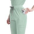 thumbnail image 5 of Niaahinn Women's Medical Scrubs Set - Quick Dry V-Neck Top with Pants, Multiple Pockets, Adjustable Drawstring, 10 colors, 5 of 7