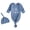 NEW HERE Blue, variant on Newborn Baby Knotted Gown Infant Cotton Long Sleeve Sleeper with Mitten Cuffs, Baby Girl and Boy Sleep Gown