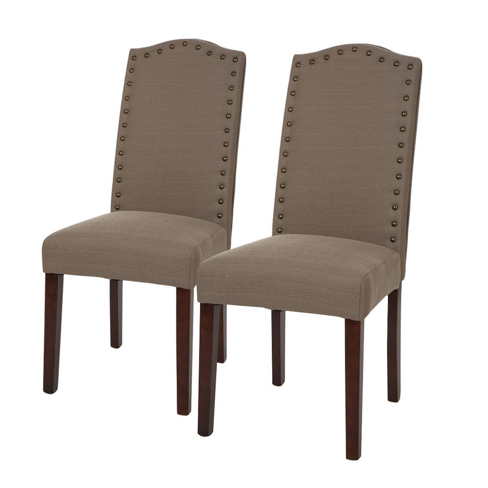 Glitzhome Upholstered Parsons Chairs Solid Wood Dining Chair with