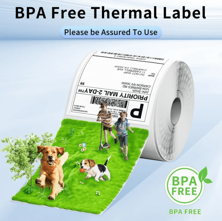 Phomemo Thermal Labels 4x6 for Shipping Packages-500 pcs Shipping Seals Sticker, Direct Printer Label Paper 4x6 Shipping Labels Compatible with Rollo Zebra Brother MUNBYN Phomemo Nelko Omezizy