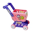 thumbnail image 2 of Mini carrito de compras de juguete interactivo de simulación, modelo de carrito de supermercado multifuncional Rosa, 2 of 9