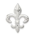 thumbnail image 1 of 925 Sterling Silver Fleur De Lis Flower Slide Pendant Charm Chain, 1 of 6
