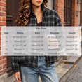 thumbnail image 3 of Xdegoge Bomber Jackets for Women Fall Plaid Stand Collar Long Sleeve Zip Up Outerwear Fall Winter Lightweight Casual Vintage Streetwear Coats Black XXL, 3 of 8