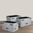 thumbnail image 2 of Alligator Fabric Covered Collapsible Box Gray/Green 3-Piece Set, 2 of 4