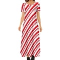 thumbnail image 1 of Robe Rayée Abstraite Forme Géométrique Mode Urbaine Bohemia Longues Robes Femme Robe Maxi Moderne Cadeau d'Anniversaire, 1 of 5