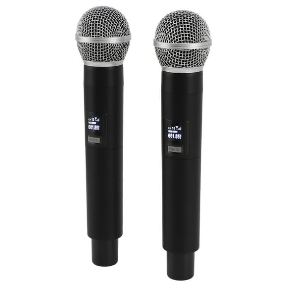 Micrófono Inalámbrico VHF, Micrófono Inalámbrico Profesional Plug And Play HiFi Con Cancelación De Ruido, 2 Uds., Para Máquina De Karaoke