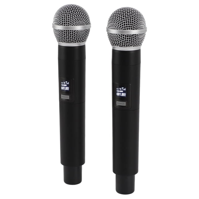 Micrófono Inalámbrico VHF, Micrófono Inalámbrico Profesional Plug And Play HiFi Con Cancelación De Ruido, 2 Uds., Para Máquina De Karaoke