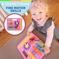 thumbnail image 2 of Juguete de aprendizaje Montessori Busy Board Buckle Toys, de espuma rosa, 2 of 6