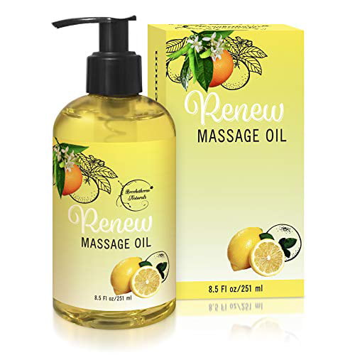 Renew Massage Oil With Orange Lemon And Peppermint Essential Oils