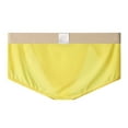 thumbnail image 4 of Men's underwear Lace Thong Jock Underwear Large Pouch Thong Easter Man Bikini Pant Leather Trouser Men Jockstrap Skeleton Hands Bra Men's Ice Silk Breathable Thin Semi Yellow 2XL, 4 of 5