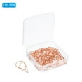 thumbnail image 3 of Uxcell 50 Pieces Metal Paper Clip Drop-Shaped with Box 1 Inch Rose Gold for Crafts Organize Office Home, 3 of 5