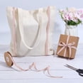 thumbnail image 4 of PH 3/8 inch Red White Strip Ribbon Cotton Striped Ribbon Cotton Webbing Farmhouse Ribbons Roll for Gift Wrapping Home Decor DIY Crafts Bouquet 10 Yards for DIY, 4 of 9