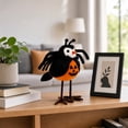 thumbnail image 5 of Halloween Bird Fall Decor, Spooky Plush Bird Decoration Standing Bird Figurine Tabletop Tiered Tray Decor Home Rustic Farmhouse Gifts, 5 of 6