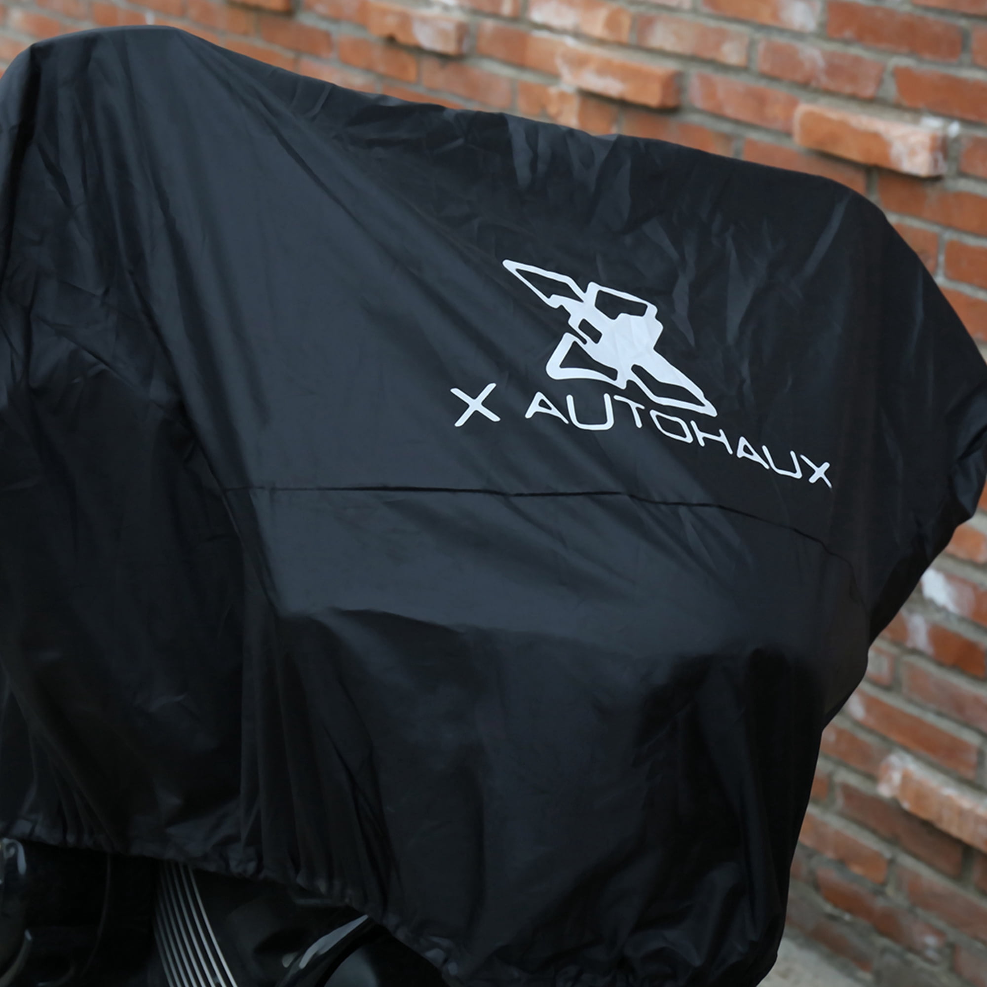 Unique Bargains 210T Motorcycle Half Cover Rain Dust UV Protector L Black