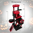 thumbnail image 3 of Costway Gothic Cat Tree for Indoor Cats with 2 Cat Condos & 2 Plush Perches, Dangling Balls, 3 of 10