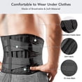 thumbnail image 4 of Fajas para la espalda para aliviar el dolor lumbar con 6 soportes, cinturón de soporte de espalda transpirable para hombres/mujeres para el trabajo, cinturón de soporte lumbar anti, 4 of 5