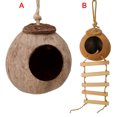 thumbnail image 4 of CAROOTU Birds Coconut Shell Breeding Nest Parrots Hamster Climb Ladder Swing Hanging Toy, 4 of 7