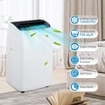 thumbnail image 2 of 14,000 BTU Air Conditioner, 4-In-1 Portable Air Conditioners, Portable AC for Room Up to 750 Sq. Ft., Portable AC Units for Rooms with Remote Control, 24 Hrs Timer & Window Kit, 2 of 7