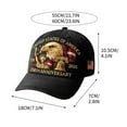 thumbnail image 5 of Usa 250th Anniversary Hat Adjustable Patriotic Retro Washed Baseball Cap Trendy Everyday Wear and Casual Street Fashion Accessory for Holidays (embroidered), Black, 5 of 10