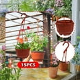 thumbnail image 6 of CarpNettore 15 Pieces Hanging Planters Plant Containers with Hook Flower Pots Plant Pots for 13cmx7.5cm, 6 of 9