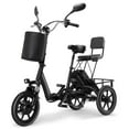 thumbnail image 6 of Foldable Electric Tricycle for Adults, 350W Motor, 35-Mile Range, 480Wh Removable Battery, 2 Seats, Large Basket, Dual Disc Brakes - Ideal for Seniors & Women,Black, 6 of 9