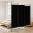 thumbnail image 1 of vidaXL 6-Panel Room Divider Black 240x200 cm Fabric, 1 of 5