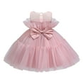 thumbnail image 3 of Otqutp Wedding Dress for Baby Girls Toddler Kids Baby Girls Bow Tulle Patchwork Party Princess Dress Clothes 1-5Y Swing Dress for Toddler Girls(Pink,3-4 Years), 3 of 8