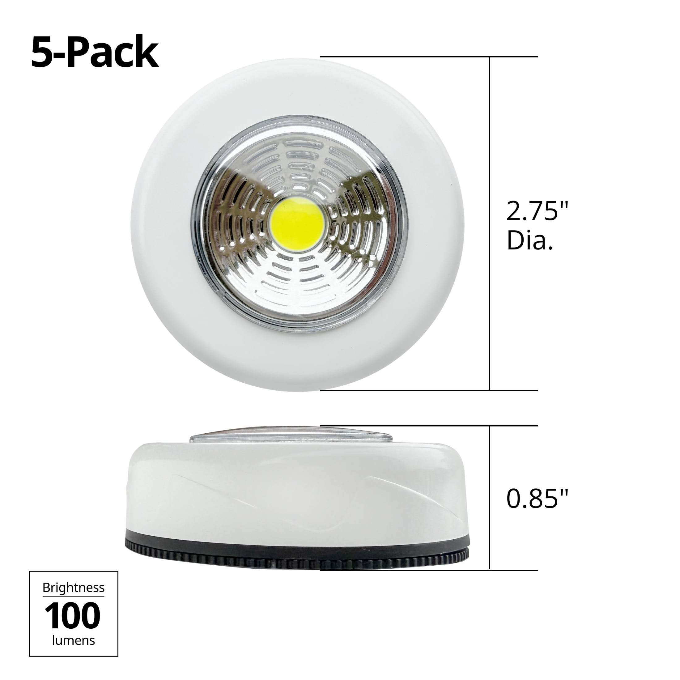 Great Value 5 Pack Wireless LED Puck Lights