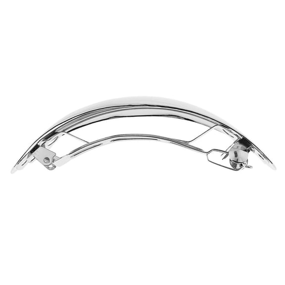 Wxqbjtam Automatic Tube French Barrette Large Hair Clip Pin Ponytail Holder Silver