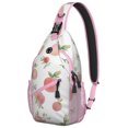 thumbnail image 1 of Lightweight Banana Print Sling Backpack, Durable Crossbody Bag with Cute Tropical Yellow Fruit Pattern and Funny Cartoon Design for Travel and Outdoor Use, 1 of 6